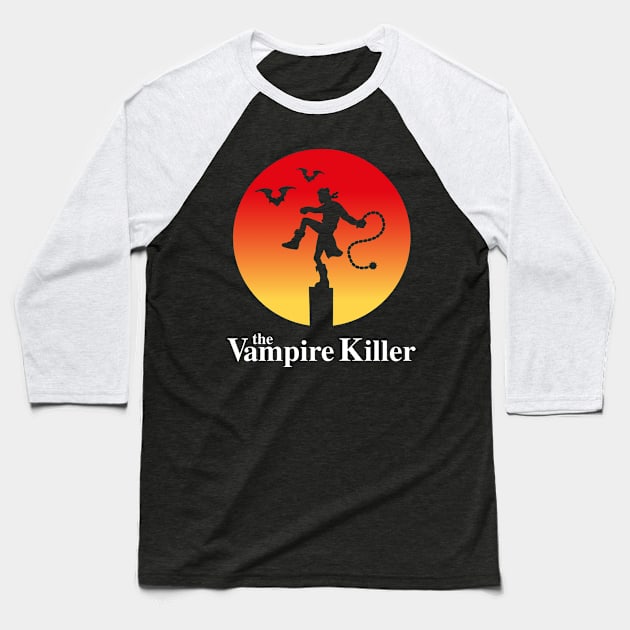 The Vampire Killer Baseball T-Shirt by demonigote